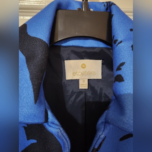 Etcetera Lobelia Floral Button Front Coat Oversized Size 2 - Picture 2 of 10